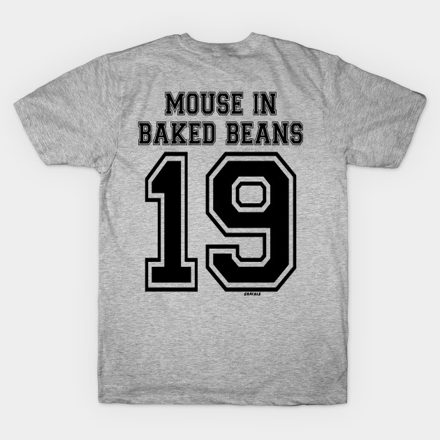 Mouse In Baked Beans Jersey (Black Version) by Jan Grackle